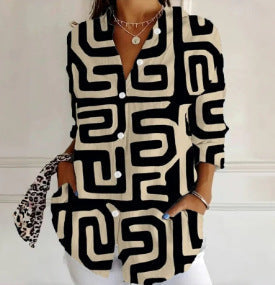 Siena | Maze Pattern Graphic Blouse