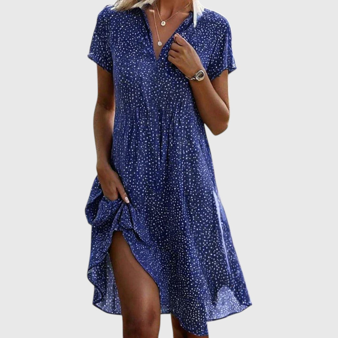 Mary | Midi Dress with Short Sleeves