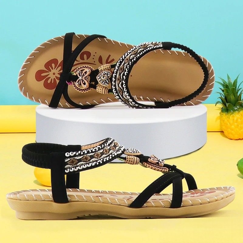Elora | Boho Beaded Sandals