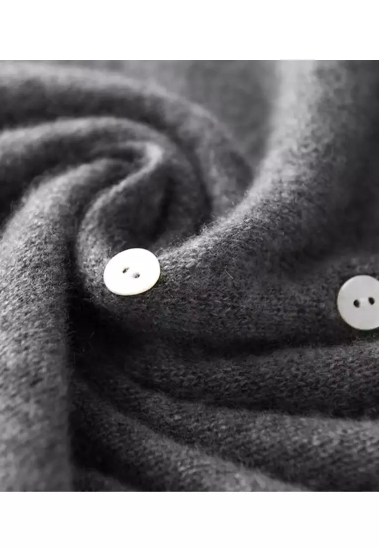 Lightweight Buttoned Womens Stretch Sweater