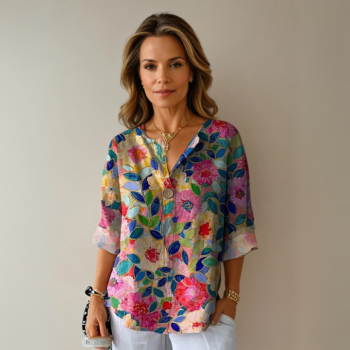 Arlene™ | Elegant Floral Pattern Blouse