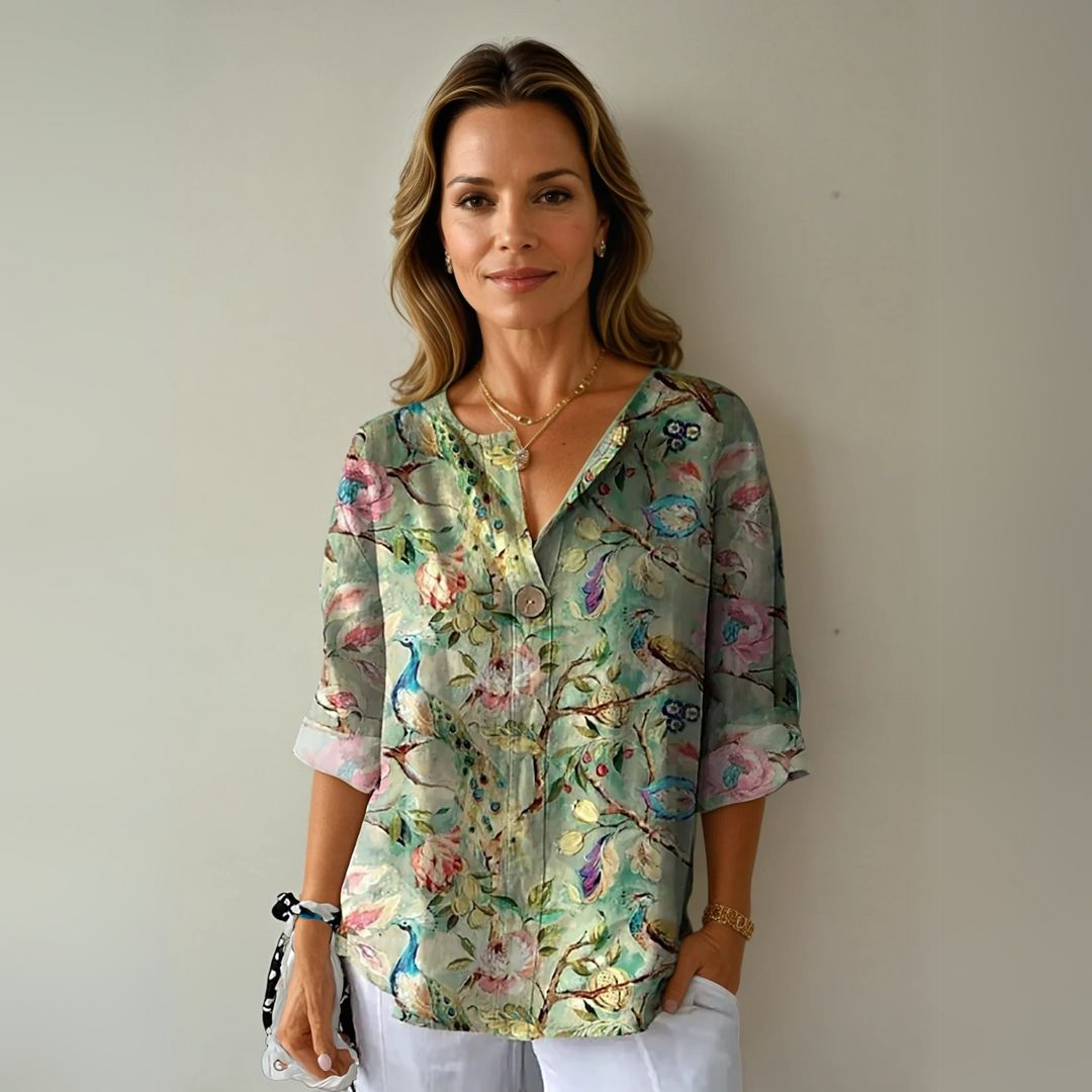 Arlene™ | Elegant Floral Pattern Blouse