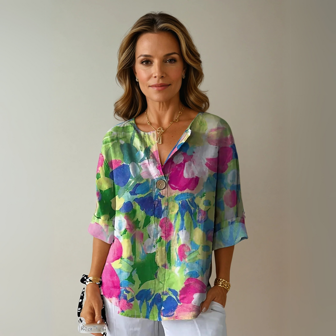 Arlene™ | Elegant Floral Pattern Blouse